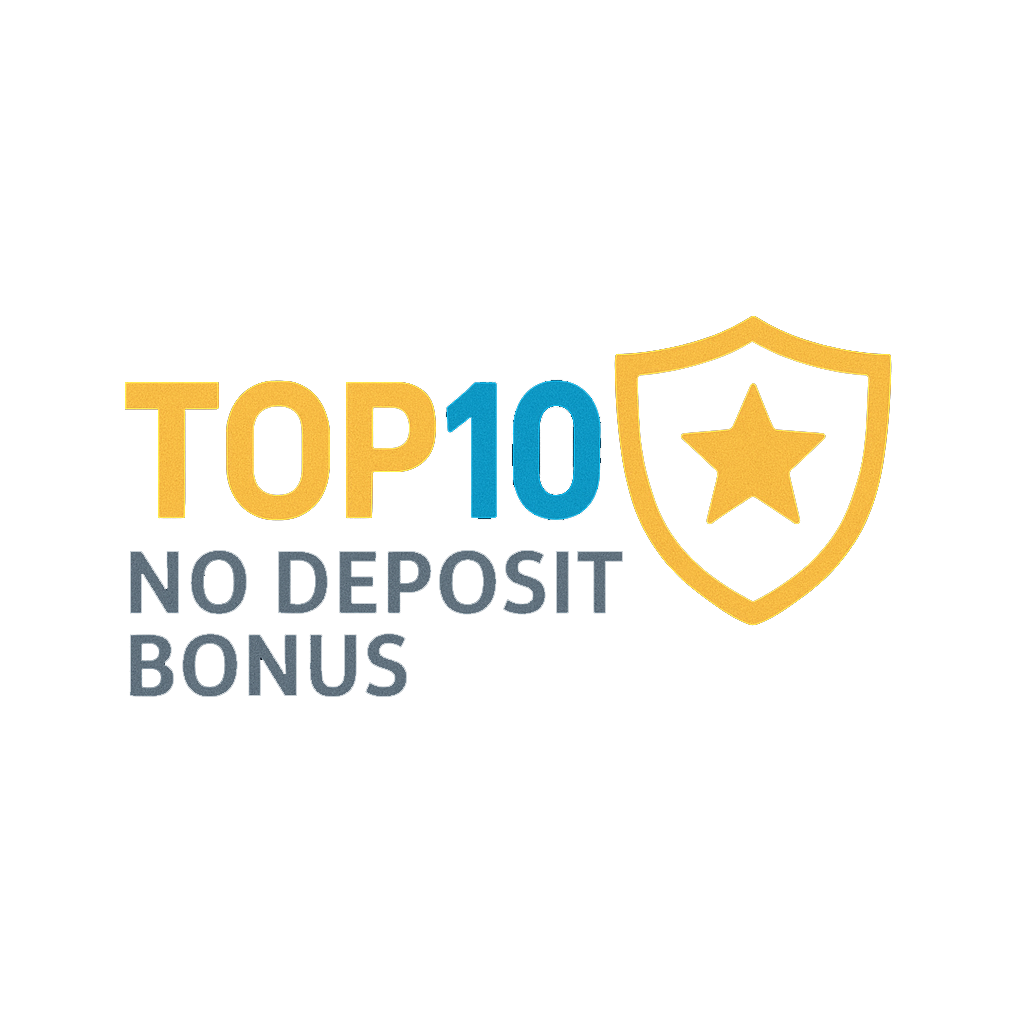 Top10 No Deposit Bonus logo — gold and blue design with star icon, representing trusted casino rankings and premium no deposit offers.